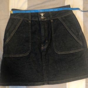 Topshop dark blue denim miniskirt size 2